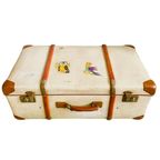 Vintage Hutkoffer Brocante Beige Leder Xl thumbnail 2