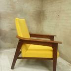 Vintage Fauteuil Easy Chair Mid Century Design Gele Stoel thumbnail 11