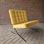 Retro Fauteuil Opnieuw Bekleed Gele Barcelona Stoel thumbnail 2