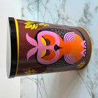 Groot Vintage Bewaar Blik Met Uilenmotief thumbnail 3