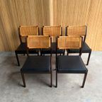 Set/5 Vintage Top Form Stoelen, 1960, Skai Webbing thumbnail 16