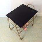 Bijzet/ Trolley/ Platen Opbergmeubel/ Platenrek – Jaren 60 -(mf27) thumbnail 8