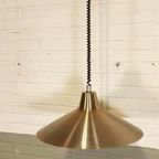 Vintage Dijkstra Metalen Hanglamp Pullout Lamp, Goud thumbnail 3