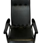 Vintage Fauteuil Jaren 60 Zwart Louis Van Teeffelen Stijl thumbnail 13