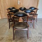 Set Van 6 Vintage Stoelen Koehoorn Stoelen Van Teeffelen thumbnail 3