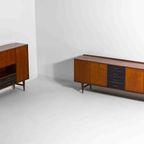 Minimalistische Mid-century Dressoir In Teak Door Van Pelt, België 1960s thumbnail 3