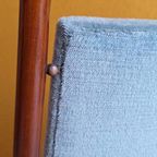 Set Awa Stoelen, Vintage Dinner Chairs, Mohair, Teakhout thumbnail 5