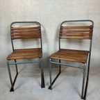 2X Bauhaus Pel Nesting Chairs – Oak thumbnail 2