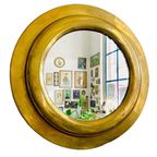 Vintage Mid-century Ronde Spiegel Messing 1960’s thumbnail 2