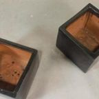 Set Van 2 Xl Handgemaakte Keramiek Plantenbakken Bloembakken thumbnail 14