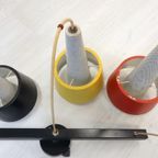 Vintage Lamp Hanglamp Jaren 60 Rood Zwart Geel thumbnail 3