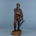 F. Milliot Le Laboureur Sculpture thumbnail 2