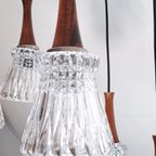 Midcentury Hanglamp Cascade Teak En Kristal thumbnail 3