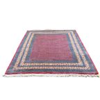 Handgeknoopt Perzisch Sarough Mir Vloerkleed 245X295Cm - Vintage Tapijt - Rood Beige Blauw- Reliving thumbnail 2