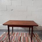 Vintage Eettafel Tafel Teakfineer Uitschuifbaar (W) thumbnail 9