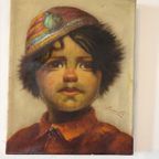 Arabella Met Muts Olieverf Corelli Jeanne Brandsma thumbnail 7