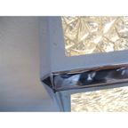 Vintage Plafondlamp, Plafonniere Met Kunststof Platen In Verchroomde Profielen, 71 X 71 Cm, Jaren thumbnail 17