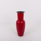 Opalino Red Vase By Venini thumbnail 6