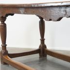 Prachtig Charmante En Pure Grote Antieke 17E Eeuwse Engelse Eikenhouten Eettafel, Refectory Table thumbnail 13