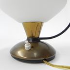 Vintage Bureaulamp Met Witte Glazen Kap thumbnail 8