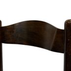 Set Van 4 Donkerbruine Houten Stoelen Jaren 70 Minimalist thumbnail 23