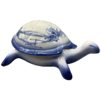 Dekseldoos Schildpad Blauw/wit thumbnail 2