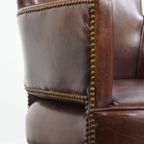 Geweldige Set Van 2 Cognac Kleurige Rundleren Ralph Lauren Design Eetkamerstoelen thumbnail 2