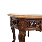 Louis Xv Stijl Bijzettafel Met Marmeren Blad, 20e Eeuw thumbnail 4