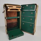 1930S Garderobe Stoomkoffer Van Hartmann – Geitenleren Kist thumbnail 12