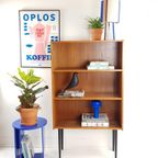 Vintage Deens Boekenkastje Teak Fineer Zwarte Pootjes thumbnail 5