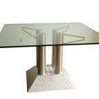 Postmodern Steel Tube Dining Table, 1990s thumbnail 10