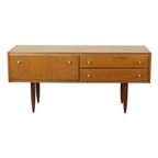 Vintage Lowboard Scandinavische Stijl Lichtgekleurd Hout thumbnail 6
