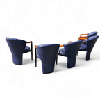 6 X Costantini Arm Chair /dark Blue Leather thumbnail 5
