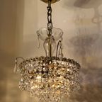 Vintage Bloemen Bloemetjes Kroonluchter Hanglamp Kristal thumbnail 5