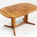 Vintage Glostrup Danish Oval Extendable Dining Table Solid Teak 1960s thumbnail 5