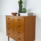 Scandinavisch Vintage Teak Fineren Ladekast Luvos thumbnail 11