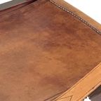Officer’S Chair - Wood And Leather Upholstery - Military Campaign Style thumbnail 5