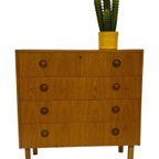 Vintage Ladekast Kastje Jaren 60 Teak Fineer Commode Design thumbnail 2