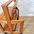 Vintage Scandinavische Grenen Barcart Serveerwagen thumbnail 7