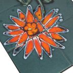 Kleine Keramische Tegeltafel Chroom Adri Belarti Oranje Bloem 47Cm thumbnail 9