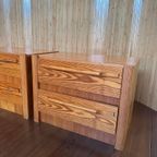 Set/2 Vintage Grenen Nachtkastjes / Ladekastjes thumbnail 8