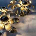 3X 1970’S Flower Ceiling/ Wall Lamps – Hollywood Regency thumbnail 5