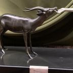 Beeldje "Meisje Met Een Geit". Art Deco. thumbnail 5