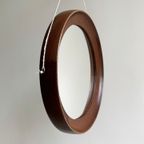 Mid Century Wengé Houten Scandinavische Spiegel thumbnail 8