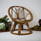 Vintage Bamboo Rotan Eenzit / Clubzetel / Fauteuil / Stoel thumbnail 2