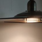 Vintage Verstelbare Octagon Massive Glazen Plafondlamp (geborsteld Messing) thumbnail 16