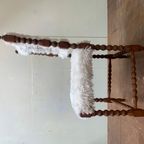 Antieke Houten Spijlenstoel Vs Speels Designobject thumbnail 11