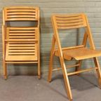 Set Van 2 Vintage Houten Klapstoelen, Ikea thumbnail 7