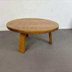 Ronde Massief Eiken Brutalist Salontafel thumbnail 3