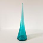 Vintage Aqua Blauwe Glazen Vaas thumbnail 7